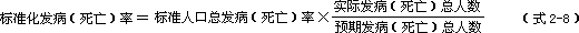 标准化发病(死亡)率公式