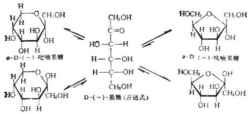 β-D-(-)-吡喃果糖 β-D-(-)-呋喃果糖