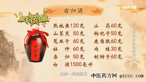 健康之路20190105:于振宣,药酒调养身体,右归酒,阴阳互根,乌发药酒