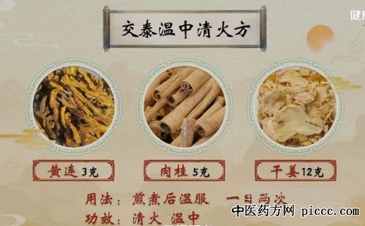 交泰温中清火方