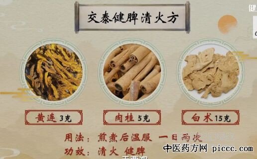 交泰健脾清火方