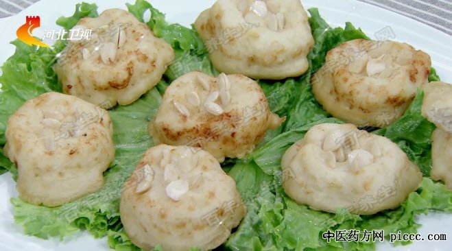 鸡肉山药杏仁饼