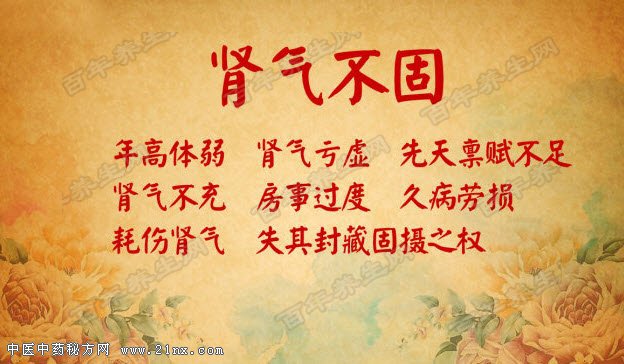 肾气不固的原因有哪些