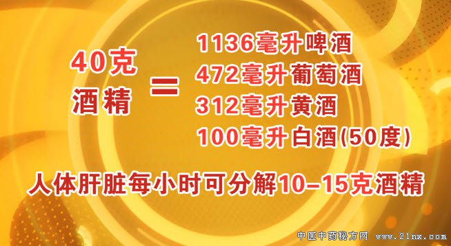 肝脏分解酒精的速度