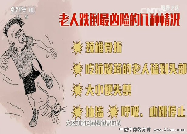 老人跌倒最凶险的情况