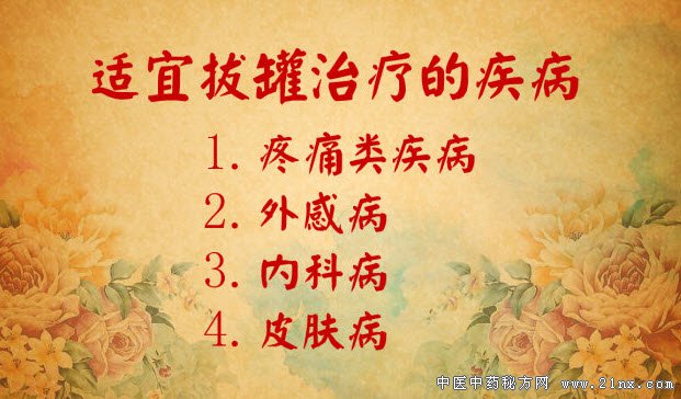 哪些疾病适宜拔罐