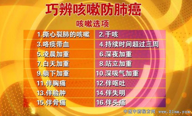 巧辨咳嗽防肺癌