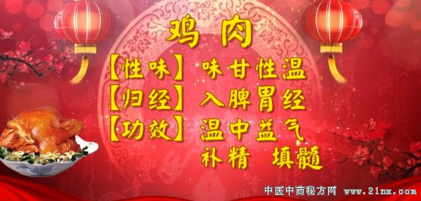 鸡肉的养生功效