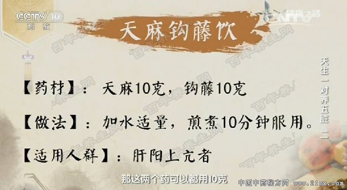 天麻钩藤饮