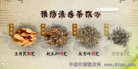 预防流感茶饮方