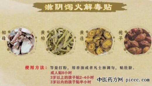 滋阴泻火解毒贴